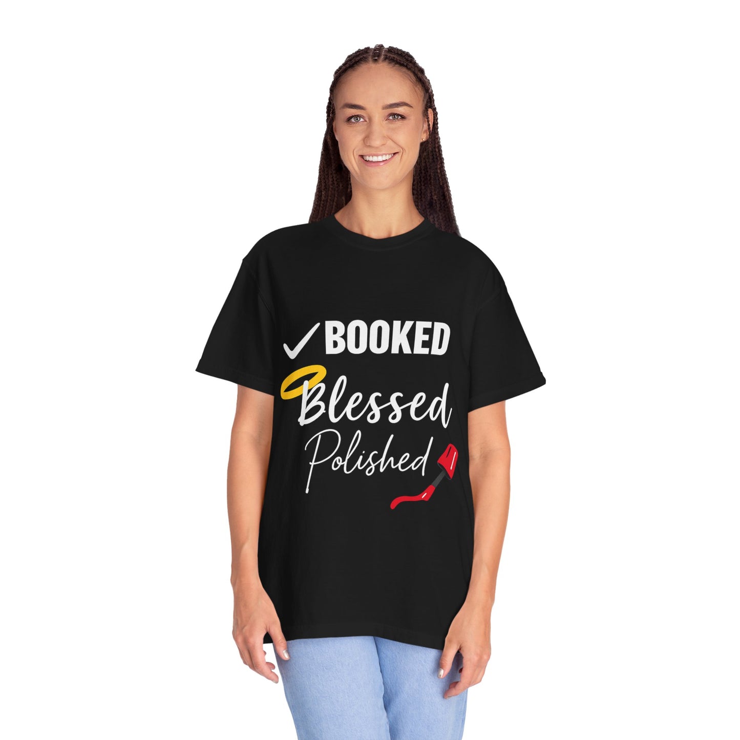 Booked Blessed Polished Unisex Tee - Perfect for Nail Technicians