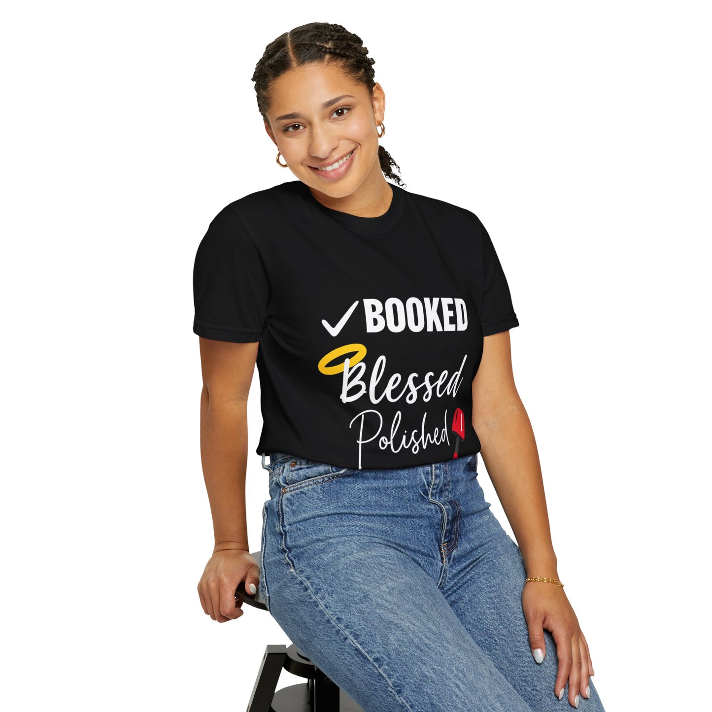 Booked Blessed Polished Unisex Tee - Perfect for Nail Technicians